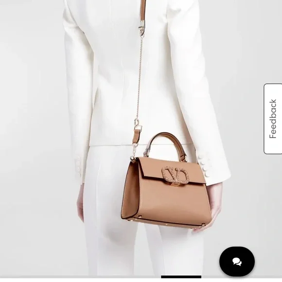 Elegant Black Satchel with Silver Logo - Picture 12 of 14